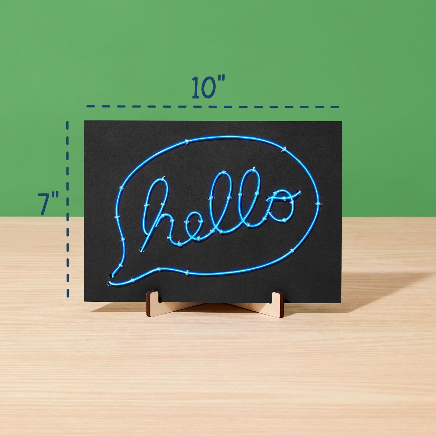 KiwiCo DIY Light-Up Wire Art STEM Kit – Electroluminescent Neon Sign Gift for Kids | Includes EL Wires, Battery Packs & Templates | Educational Science & Engineering Craft