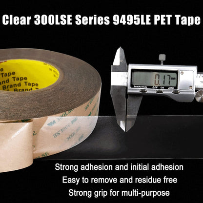 300LSE 3M Double Side Tape Heavy Duty 36ft, Clear Mounting Tape Removable for Scrapbook,Transparent Sticky Tape Picture Hanging Strips, Adhesive Tape for LED Poster Art Craft