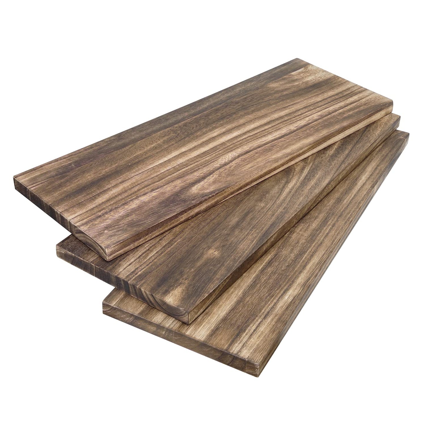 Multifunction Unfinished Wood, Wood for Crafts, Signs, Wall Decorations, Storage Shelves, 16.5" x 5.9" x 0.59", Set of 3, Carbonized Black, Blank Wood Signs for Front Door