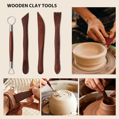 36 PCS Clay Tools Kit, Polymer & Air Dry Clay Sculpting Tools Set, Pottery Tools for Stippling, Carving, Molding, Shaping, Drawing and Dotting for Crafts and Art Projects