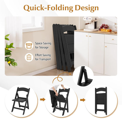 Giantex 20-Pack Folding Chairs, Portable Resin Event Chairs with Padded Seat, All-Weather Resin Frame, 1100 lbs Static Capacity, Lightweight Foldable Chair for Office, Wedding, Party, Outdoor