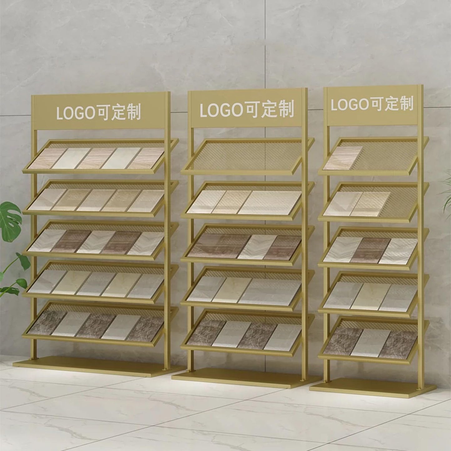 RIYUESHENGHENG Tile Sample Display Stand,Wooden Floor Sample Holder Standing Stone Flooring Display Shelf，Building Material Sample Display Rack Retail Rack，for Shops Exhibition Halls Events