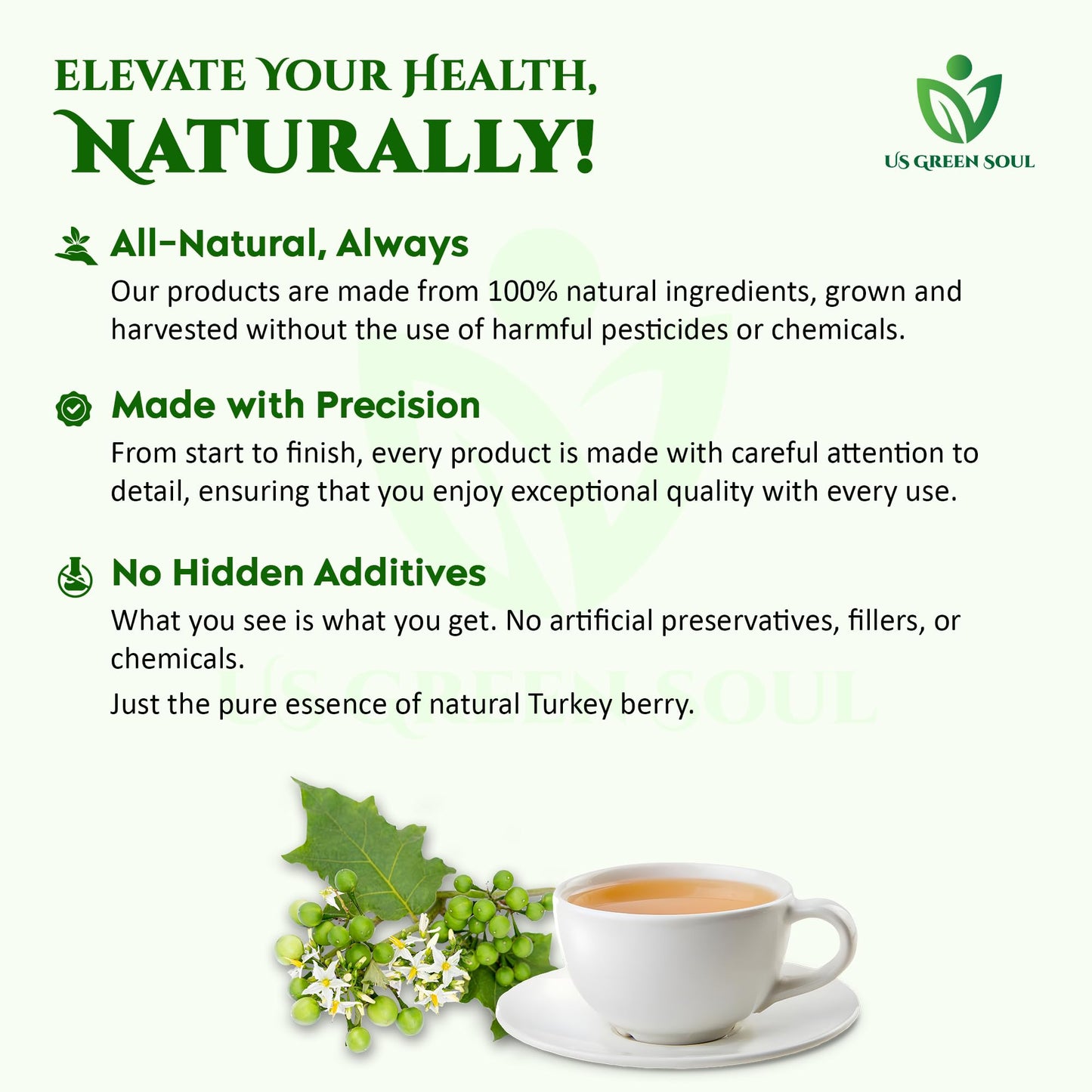 Turkey Berry Leaves - 100% Pure, Dried Organic Leaves for Cooking, Tea, and Herbal Remedies