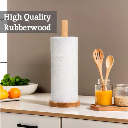 Premier Housewares 1103953 Kitchen Roll Holder Wall Mounted Kitchen Roll Holder Kitchen Roll Stand H31 X W12 Cm X D12 Cm Brown