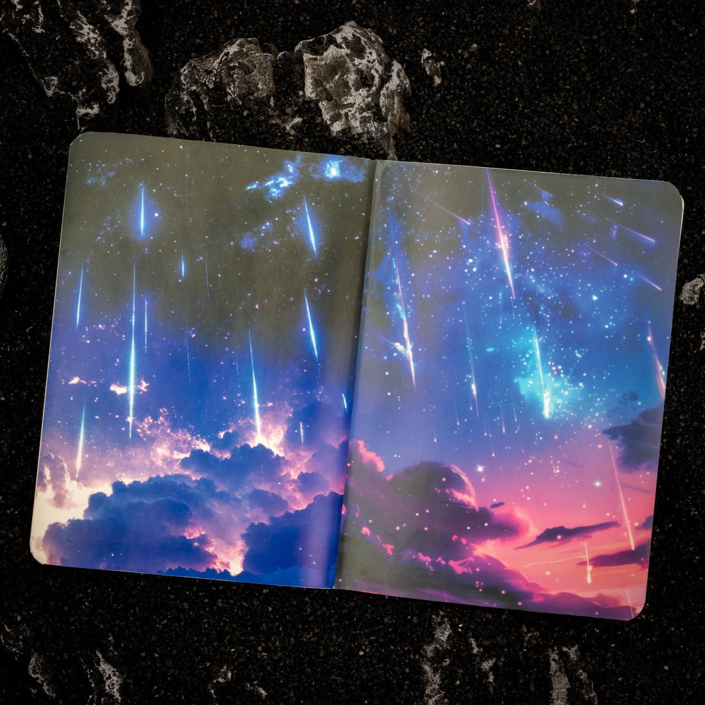 AuriicLeaf Large Galaxy & Aurora PET Stickers Set, 60 PCS Aesthetic Sky Stickers for Scrapbooking, Journaling, DIY Crafts, and Art Supplies