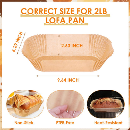 200pcs Loaf Pan Liners, Loaf Pan Liners for Baking 9x5inch, Bread Pan Parchment Liner, Bread Pan Liner for Baking (200)
