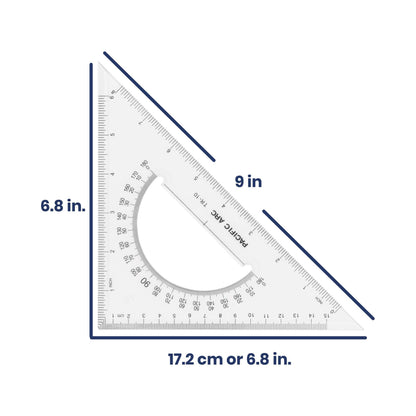 Pacific Arc - Triangle Set 10 Inch 30/60 & 45/90 - Student, Professional or DIY use. - 2 Pack