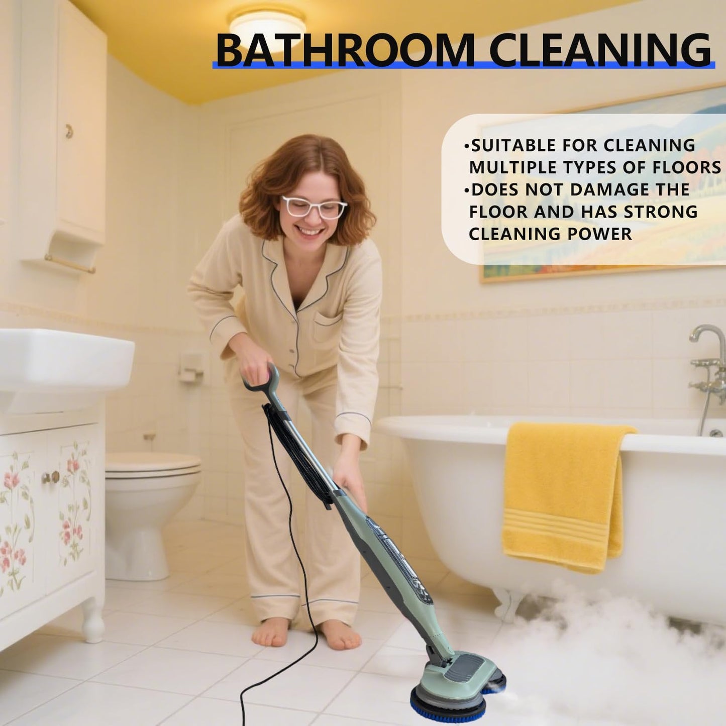 Shark Steam Mop Pads - Replacement Brush Head for S7000/S7001/S8201 Series | Nylon Bristles for Deep Cleaning Hardwood & Tile Floors