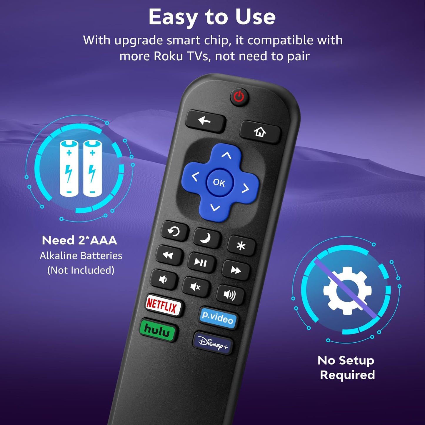 Voice Remote Control Replacement for Hisense Smart Google TV，Compatible with Hisense QLED UHD Mini-LED ULED Google TVs