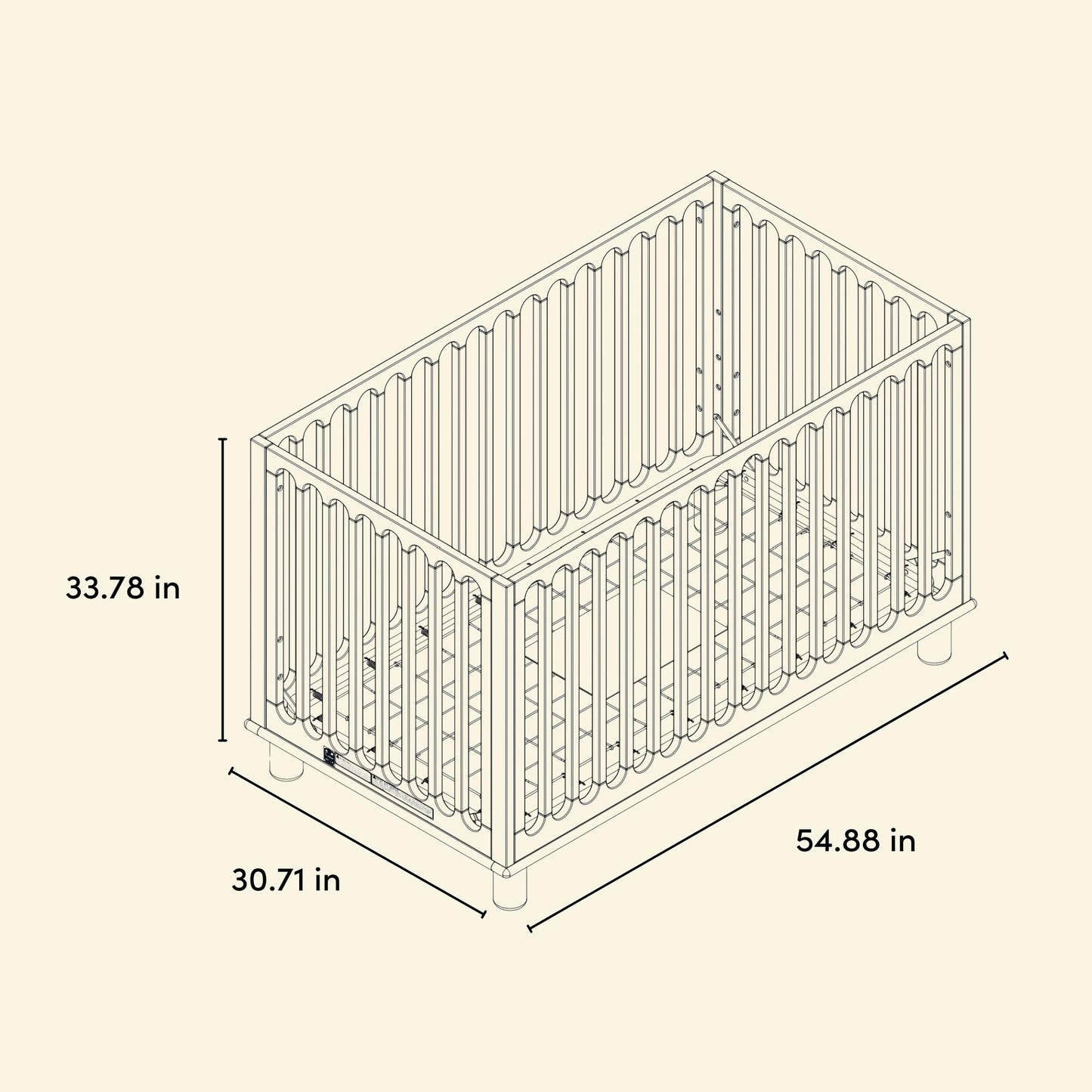 Storkcraft Sicily 3-in-1 Convertible Crib with Toddler Rail Included – GREENGUARD Gold Certified, 100% Solid Wood, Converts to Toddler Bed, Fits Standard Baby Crib Mattress (Driftwood)