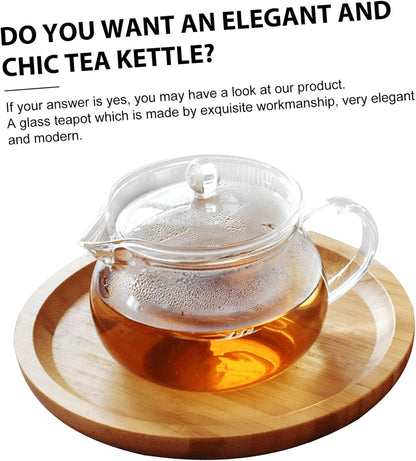 UPKOCH Tea Infuser Portable Heater Filter, Clear Japanese-style Teapot for Loose Leaf Tea Steeping