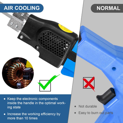 Toemics Toemics Electric Hot Knife Foam Cutter – 200W Styrofoam Cutting Tool, 4 Adjustable 50-500°C Blades for Polystyrene, Sponge, Crafts, and Insulation (Blue)