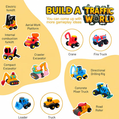 Air Dry Clay Kit for Kids – 12 Pack Construction Vehicles Modeling Clay Set, DIY Art Crafts with Sculpting Tools & Tutorials, Ultra Light Soft Magic Clay Car, Birthday Party Favors for Boys Girls