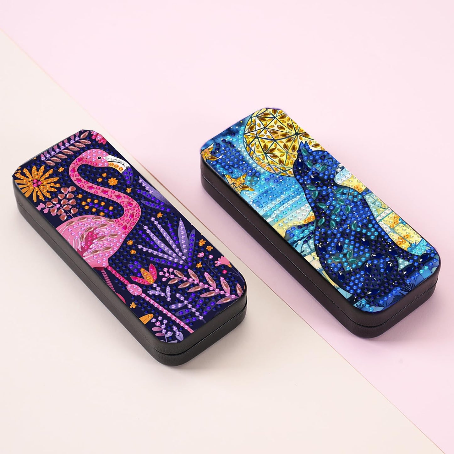 Leatrice 5d Diamond Art Kits for Adults Small Diamond Painting Kit Gem Art Paint by Diamonds Dots Eyeglasses Case DIY for Beginner Women