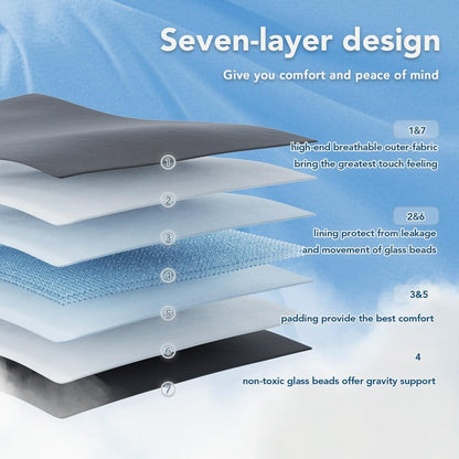 Topcee Weighted Blanket for Adults (20 lbs, 60" x 80") Queen Size Soft Cooling Heavy Blanket Sleeping, Apply to 190-210 lbs Body, Thick Breathable Blanket with Glass Bead, Easy Care