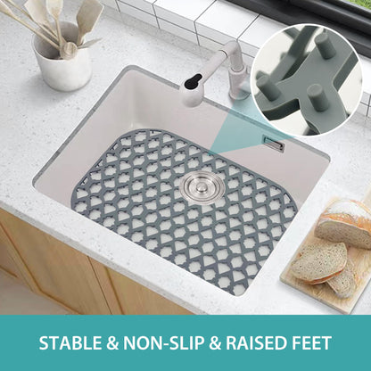 SAMSIER Silicone Sink Protectors Mats (13x11 & 14x12 & 16x12 & 18x16 & 19x14 & 21x16 & 22x13 & 25x16 & 26x14 & 28x14 & 30x16) for Bottom of Kitchen Sink (16.7”x12.5”)