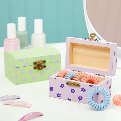 Bright Creations Baby Shower Decorations Mini Unfinished Wooden Treasure Boxes - 3.5 x 2.2 x 2 In, Brown, Pack of 12, Chest Style - Wooden Treasure Chest to Paint & Party Favors
