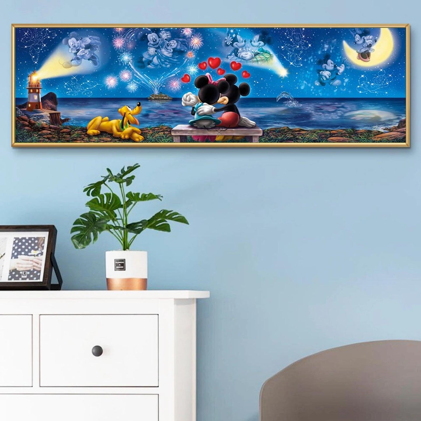 JYLMOOD Cartoon Diamond Painting Kits for Adults 5D Diamond Art Kits for Beginner,DIY Full Drill Diamond Rhinestone with Tools Accessories for Home Wall Decor Christmas 12x35inch