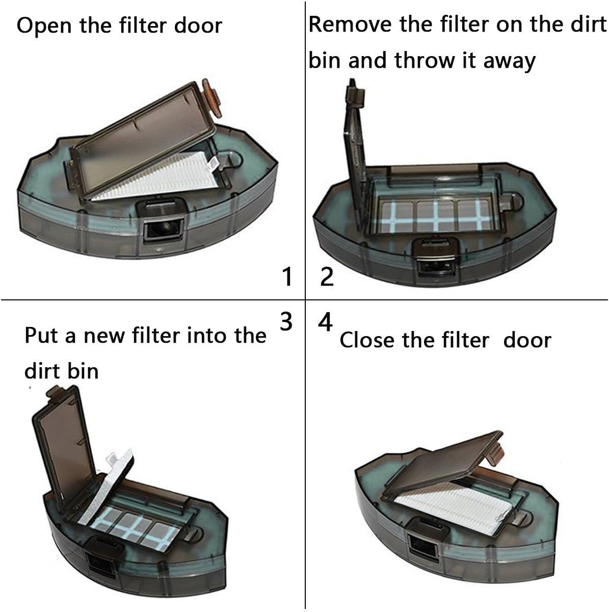 Replacement Filter and Side Brush Kit - for A6 A4 A4s Robot Vacuum Cleaner