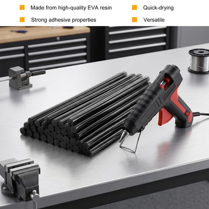 PKOLSFE 32PCS Dent Repair Glue Sticks, 0.43" Dia×8" Long Hot Melt PDR Glue Sticks, Strong Viscosity Dents Remover Paintless Dent Repair Tool for Car Body Repair Gluing Project (Black)