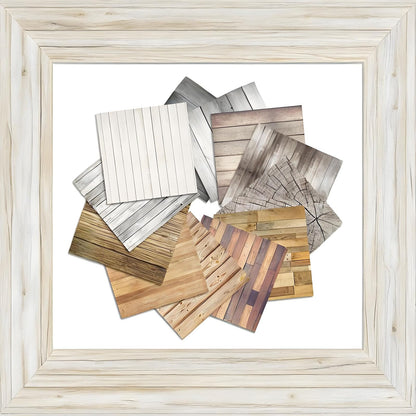VIVIQUEN 24 Pack Brown Wood Textures Scrapbook Paper, 12x12 Inch Wood Floor Single-Sided Specialty Craft Paper Folded Flat for DIY Background Cards Art Photo Album Decor Junk Journals Decoration