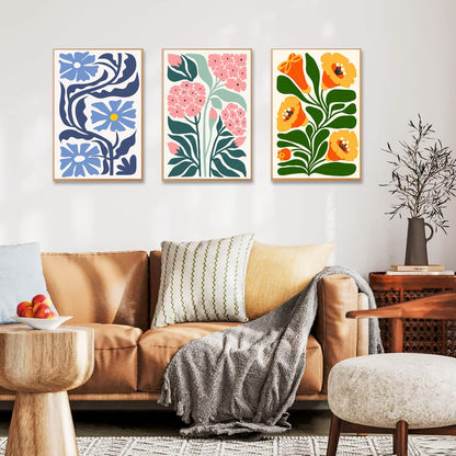 6 Pack Paint by Numbers Kit for Adults and Kids Beginner, Flower Adult Paint by Number Kits on Canvas, Easy Flowers DIY Acrylic Oil Painting by Numbers Kits Perfect for Home Wall Decor 8 x 12 Inch