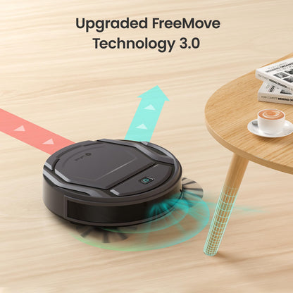 Lefant Robot Vacuum Cleaner, 120 Mins Runtime, Compact Design, Low Noise, Powerful Suction, Wi-Fi/App/Voice Control, Self-Charging, Scheduled Cleaning, Ideal for Pet Hair and Hard Floors, M210 Black