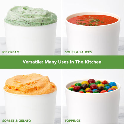 1 Tovolo Sweet Treat, Reusable Ice Cream Container for Homemade Ice Cream, Lemon - Quart Stackable Storage Tubs