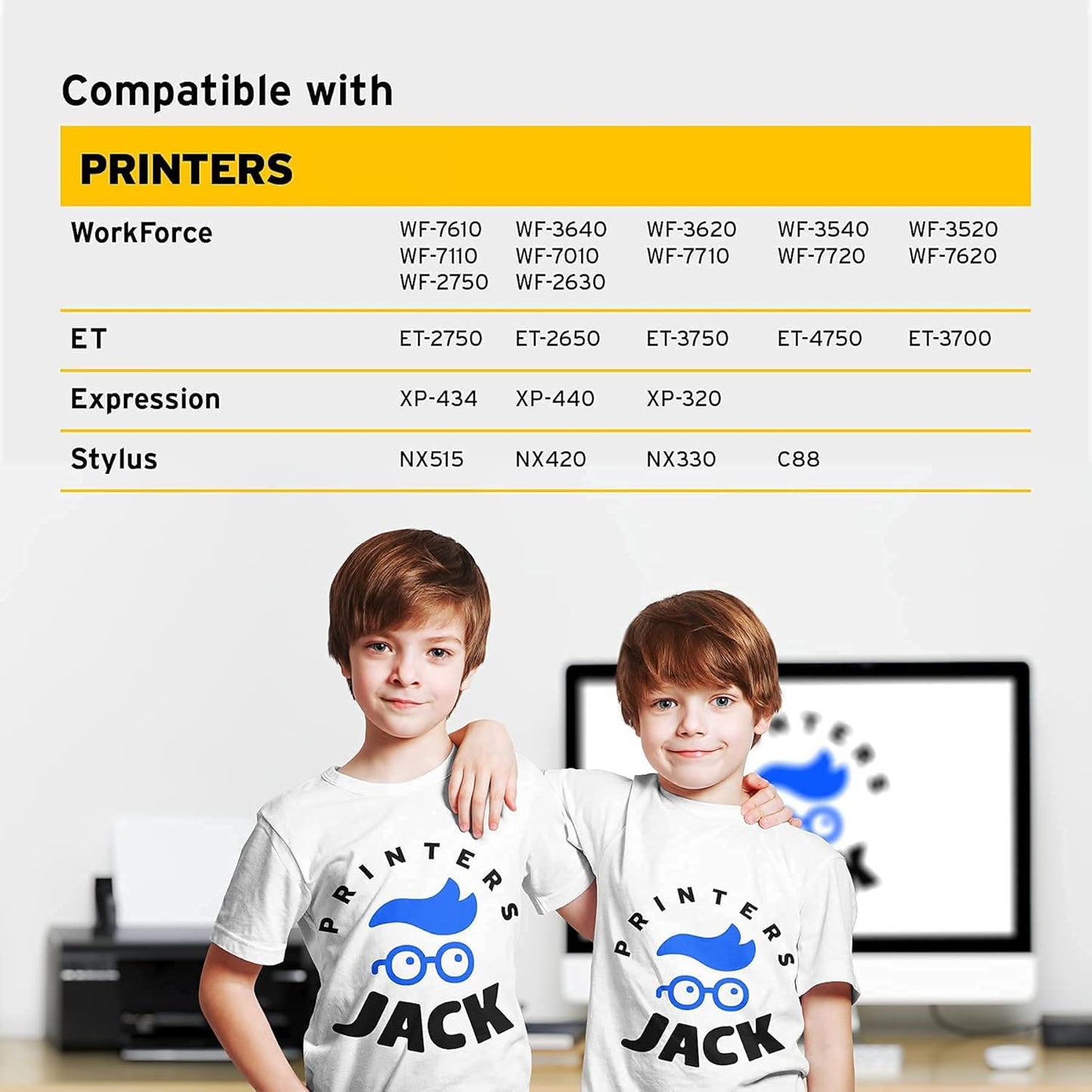 Printers Jack 4x100ml Sublimation Ink Auto Refill for Supertank Printers ET2800 ET15000 ET-2720 ET-4700 ET-2760 ET-3760 ET-4760 ET-2700 ET-2750 ET-4750 L3110 L3150 /Upgrade Version/Free ICC Printing