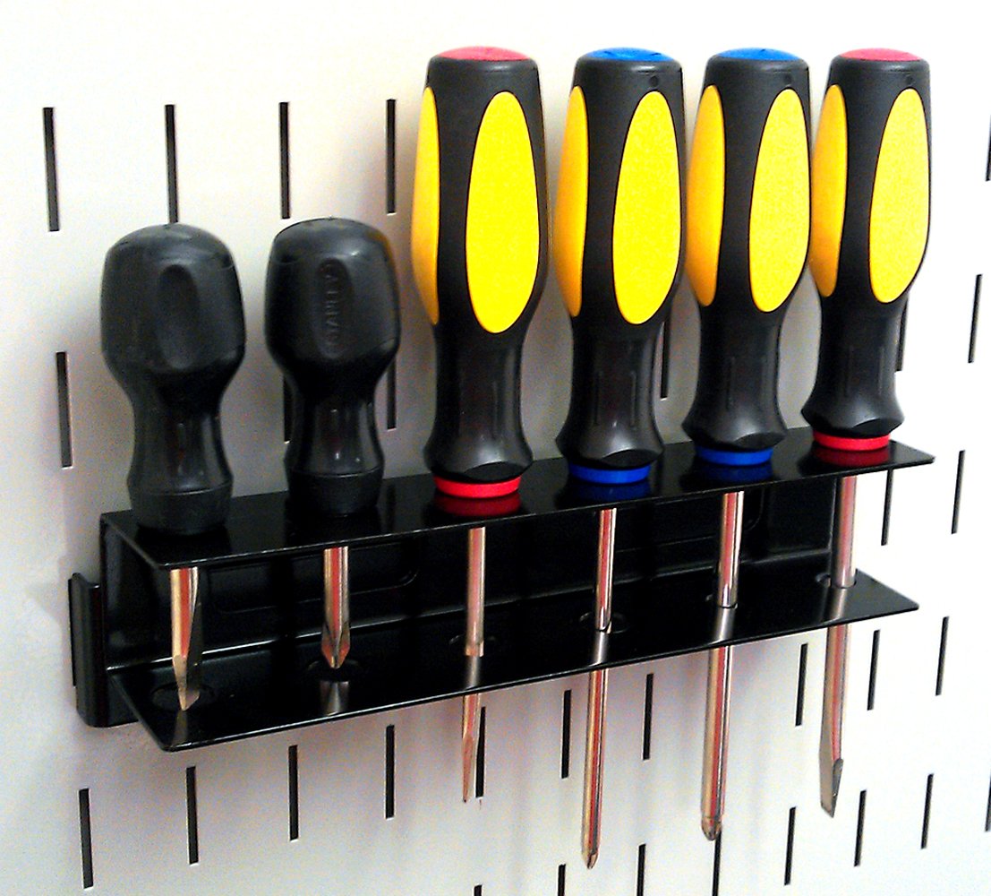 Wall Control KT-400-WRK B Slotted Tool Board Workstation Accessory Kit for Wall Control Pegboard Only, Black