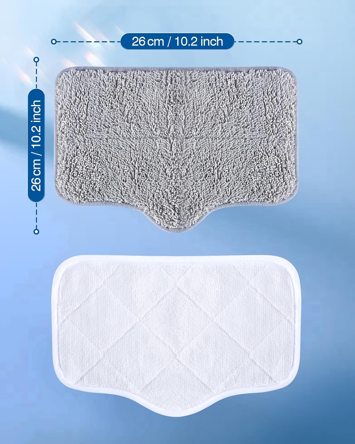 6 Pack Steam Mop Replacement Pads - Machine Washable Microfiber Cloths, Reusable Cleaning Pads