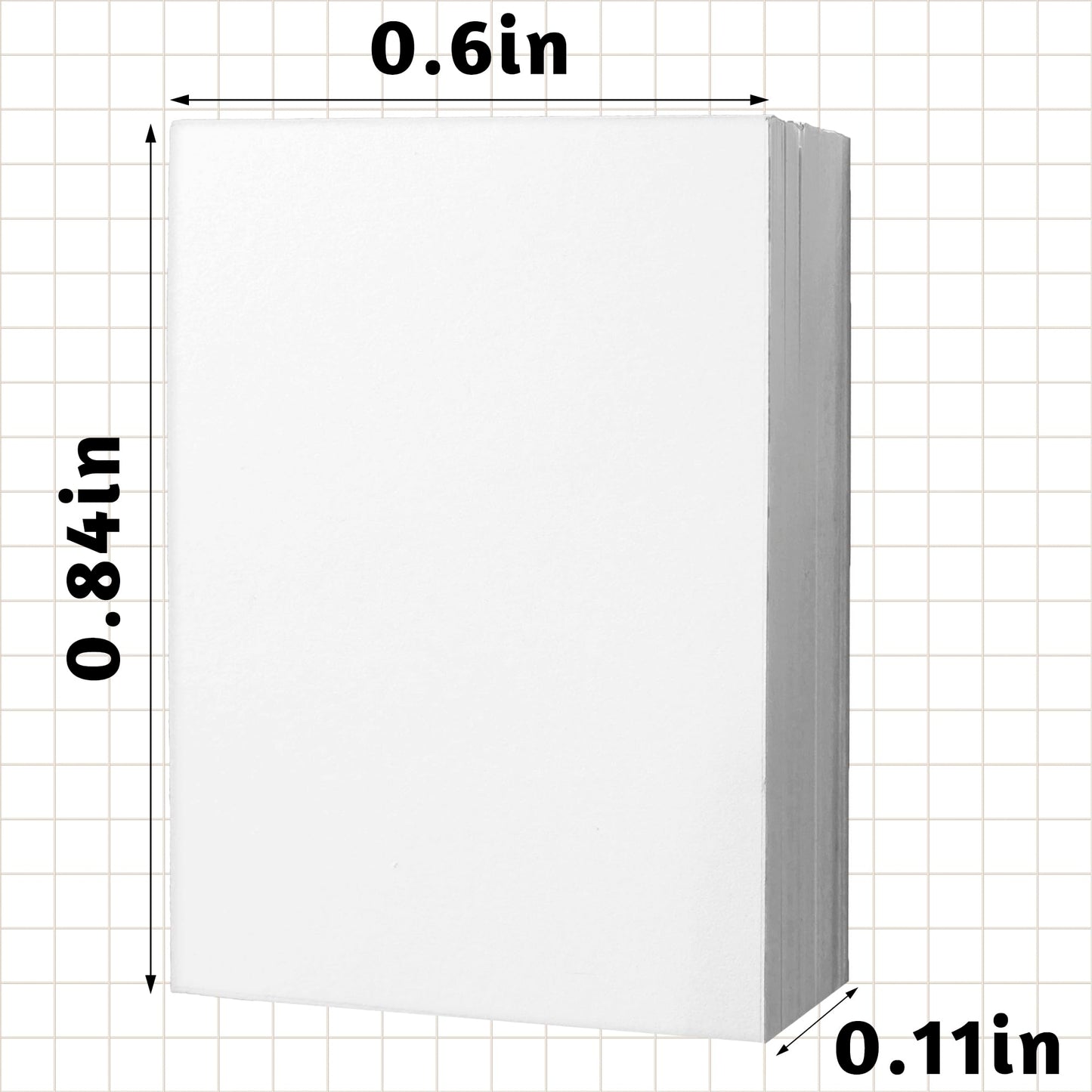 LUFEEMGA 100PCS 1:12 White Book Miniatures Set, Mini Blank Book Dollhouse Tiny Notebook Toy for Mini House, DIY Crafting