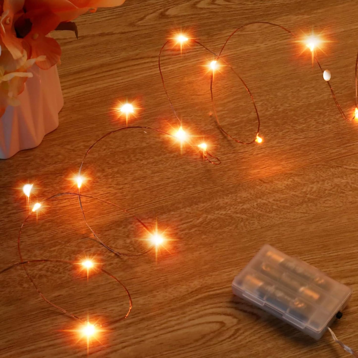 1 Pack 3*AAA Decoration(5m/16ft Ariceleo Mini Halloween Fairy Lights Battery Operate, Copper Wire Night Lights Battery
