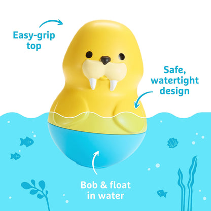 Munchkin® Bath Bobbers Mold Free Baby and Toddler Bath Toy, 6+ Months, Dolphin/Walrus/Octopus