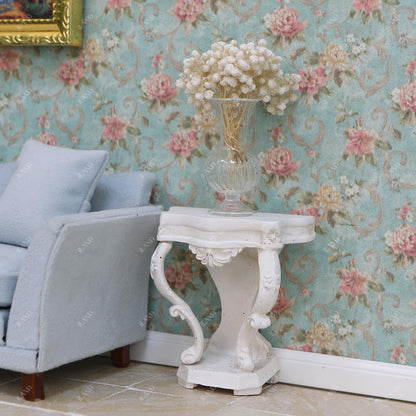 iLAND Dollhouse Furniture on 1/12 Scale Miniature Dollhouse Table Victorian Furniture for Doll House Living Room Fairy Garden Accessories Mini House Decor Classical Rococo