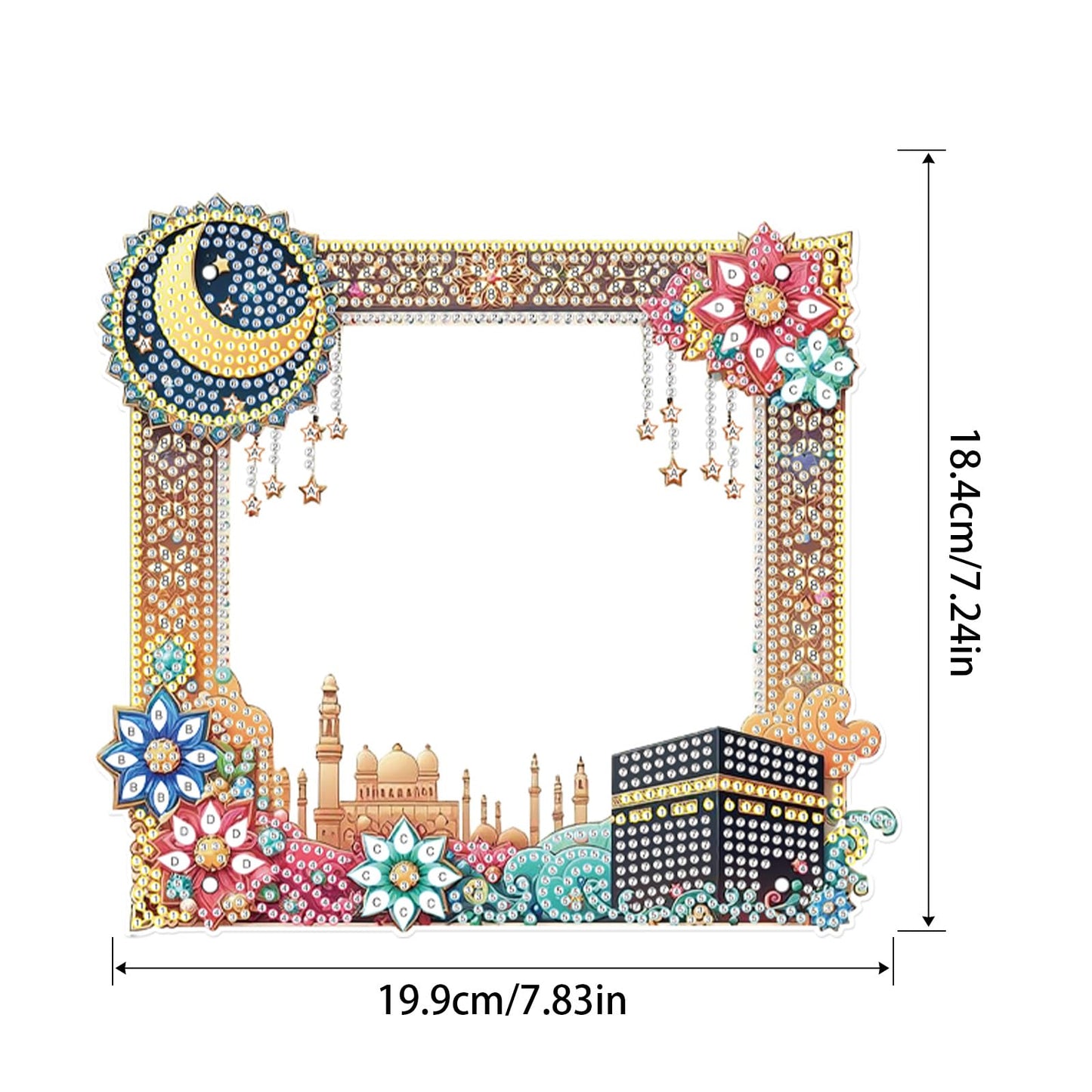 5D DIY Diamond Painting Kit Acrylic Material DIY Special Shape Diamond Art Mirror Kit, Craft Set with Tools and Accessories for Home Decoration, Good Gift for Handmake Lovers