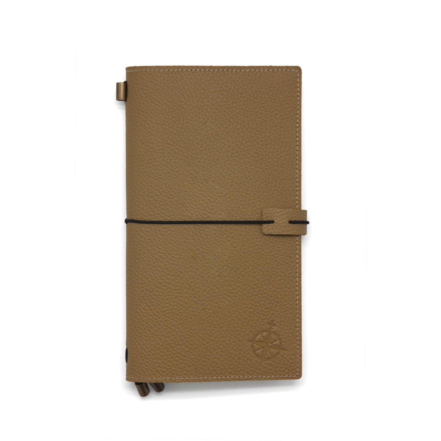 WANDERINGS Regular Size Travelers Notebook with Pockets - 4.5" x 8.5" (11.5 x 22cm) - Refillable Travelers Journal - a Beautifully Handcrafted Leather Journal in Artichoke, 100 GSM Blank Inserts