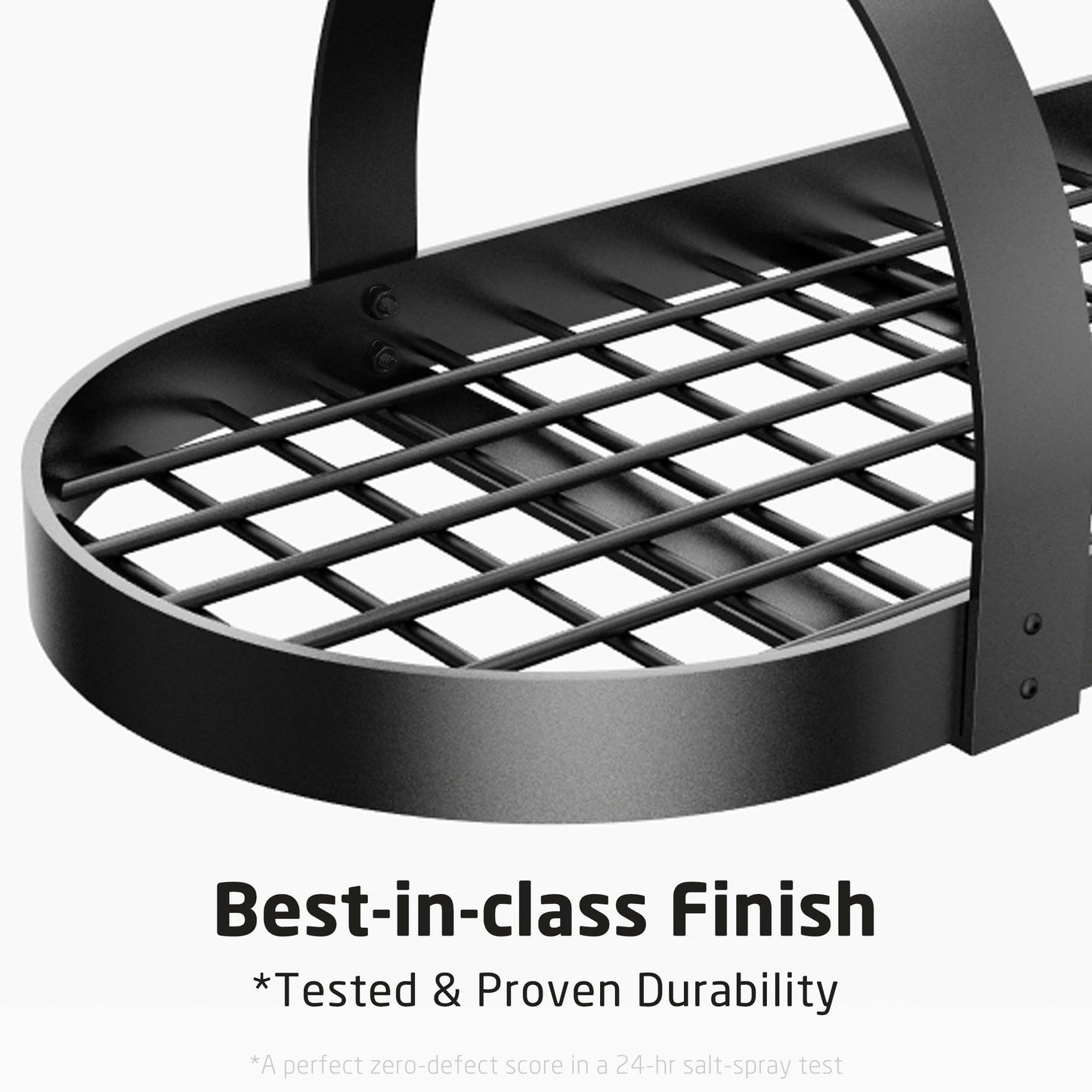 KES 48 Inch Large Hanging Pot Rack, Heavy Duty Oval Pot and Pan Hanging Rack Ceiling Mount, Pot Pan Hangers for Kitchen with 20 Hooks, Matte Black, (For 16" and 24" Joist Mount), KUR225S122-BK