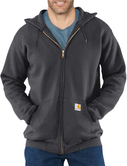 Carhartt mens Loose Fit Midweight Full-zip Sweatshirt fashion hoodies, Carbon Heather, Large US