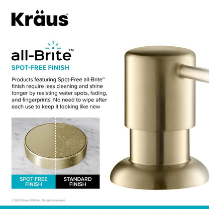 Kraus Spot Free Kitchen Soap Dispenser Boden™ in All-Brite Stainless Steel Finish, KSD-53SFS