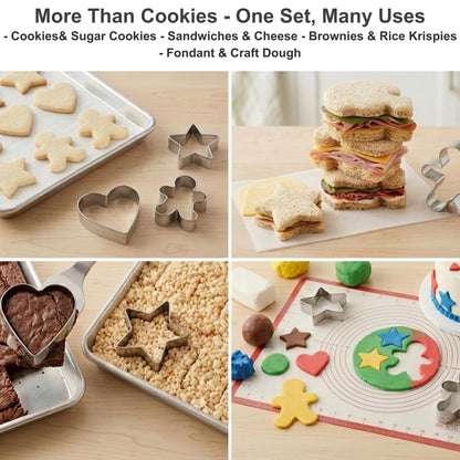 Auktosmn Bow Cookie Cutter Set-Size 3.78" 3.0" 2.2"-3 Pieces-Dishwasher Safe - Metal Cookie Cutter for Baking - Perfect for Baby Shower, Birthday, Wedding, and Holiday Cookies