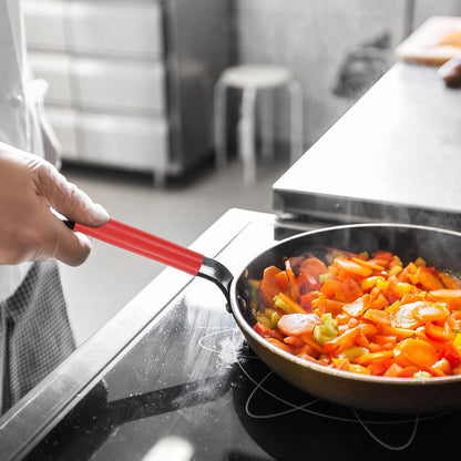 uxcell Silicone Pan Handle Sleeve, Yellow Heat Resistant Cover for Cast Iron Frying Pan Handle Holder Spatulas (M)