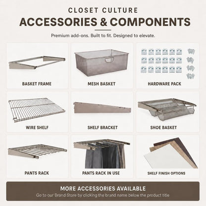Closet Culture by Knape & Vogt 23 in. Champagne Nickel Basket Surround Kit for Wire Mesh Basket, Compatible Only with Closet Culture Closet Systems, 0335-SRND-CN