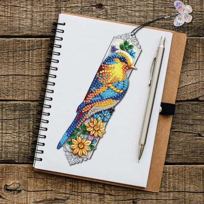 8PCS Hummingbird Diamond Painting Bookmark DIY Diamond Art Kits for Adults, Acrylic Diamond Art Bookmarks with Pendant for Book Lovers