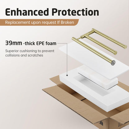 KES Gold Hand Towel Holder Stand for Bathroom, Countertop Towel Stand with Weighted Marble Base, 17.3" Standing Swivel Towel Rack Adjustable 2 Arms, 18/8 Stainless Steel, Brushed Gold, BTH233A-BZ