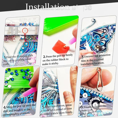 AIBOERL Diamond Art Hanging Kit for Adult,Special Shaped Rhinestone,Double Sided 5D DIY Acrylic Diamond Art Painting Window Pendants Home Garden Wall Hanging Kits Hanging Ornament (2 Pack Flower)