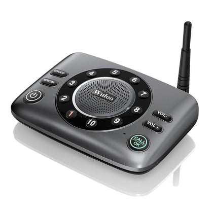 Hands-Free Intercoms Wireless for Home Business, Wuloo Upgrade Two Way Audio Intercom System for Elderly, Full Duplex Room to Room Intercom with 5280 ft Range Clear Sound Anti-Interference, Pack of 2