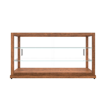 KoolMore 44 in. Horizontal Dark Wood Countertop Dry Bakery Display Case, Large Bread, Pastry and Dessert Display with Tempered Glass