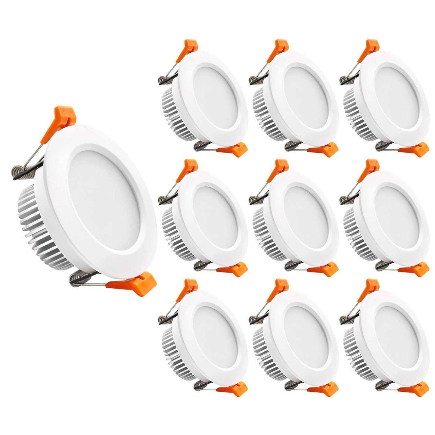 YGS-Tech Smart 3 Inch LED Recessed Lighting RGB WiFi Downlight, 5W Compatible with Alexa and Google Home, Dimmable RGB & CCT 2700-6500K Color Changing, 120V Ceiling Light with LED Driver (4 Pack)
