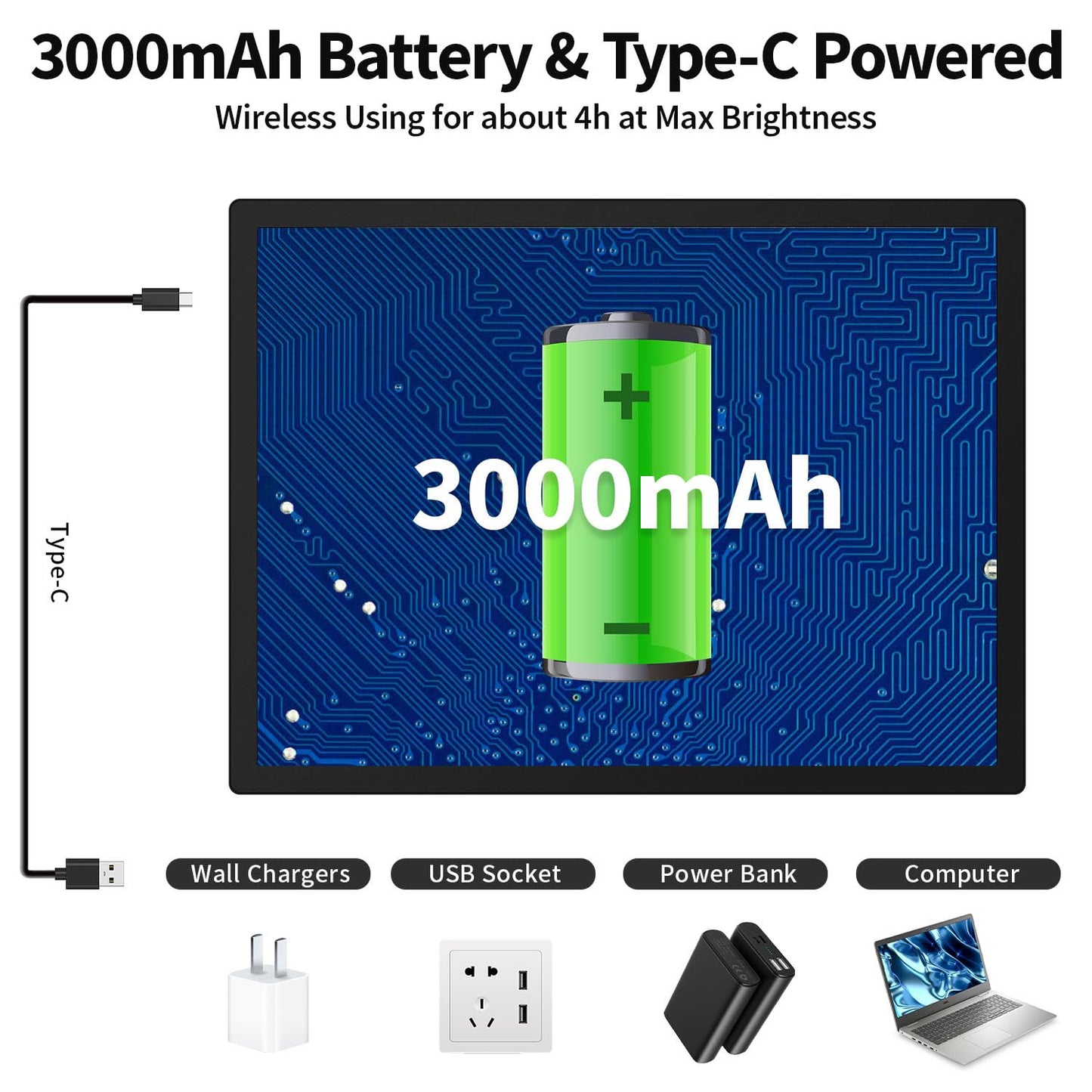 Zocelight A3 Rechargeable Light Box with Stand/Clips,led Light pad with 3000mAh Battery,3 Colors dimmable and 6 Level dimming Light Table for Diamond Painting,Drawing,Sketching,Tattoo,Vinyl Weeding
